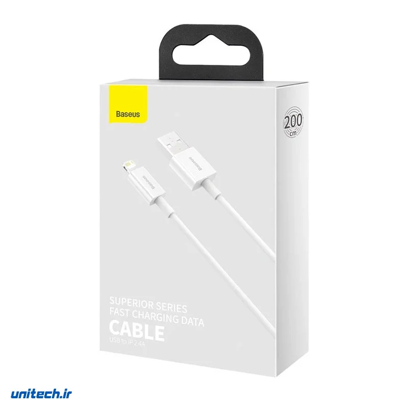 کابل لایتنینگ فست شارژ 2.4 آمپر باسئوس Superior Series CALYSC طول 2 متر1